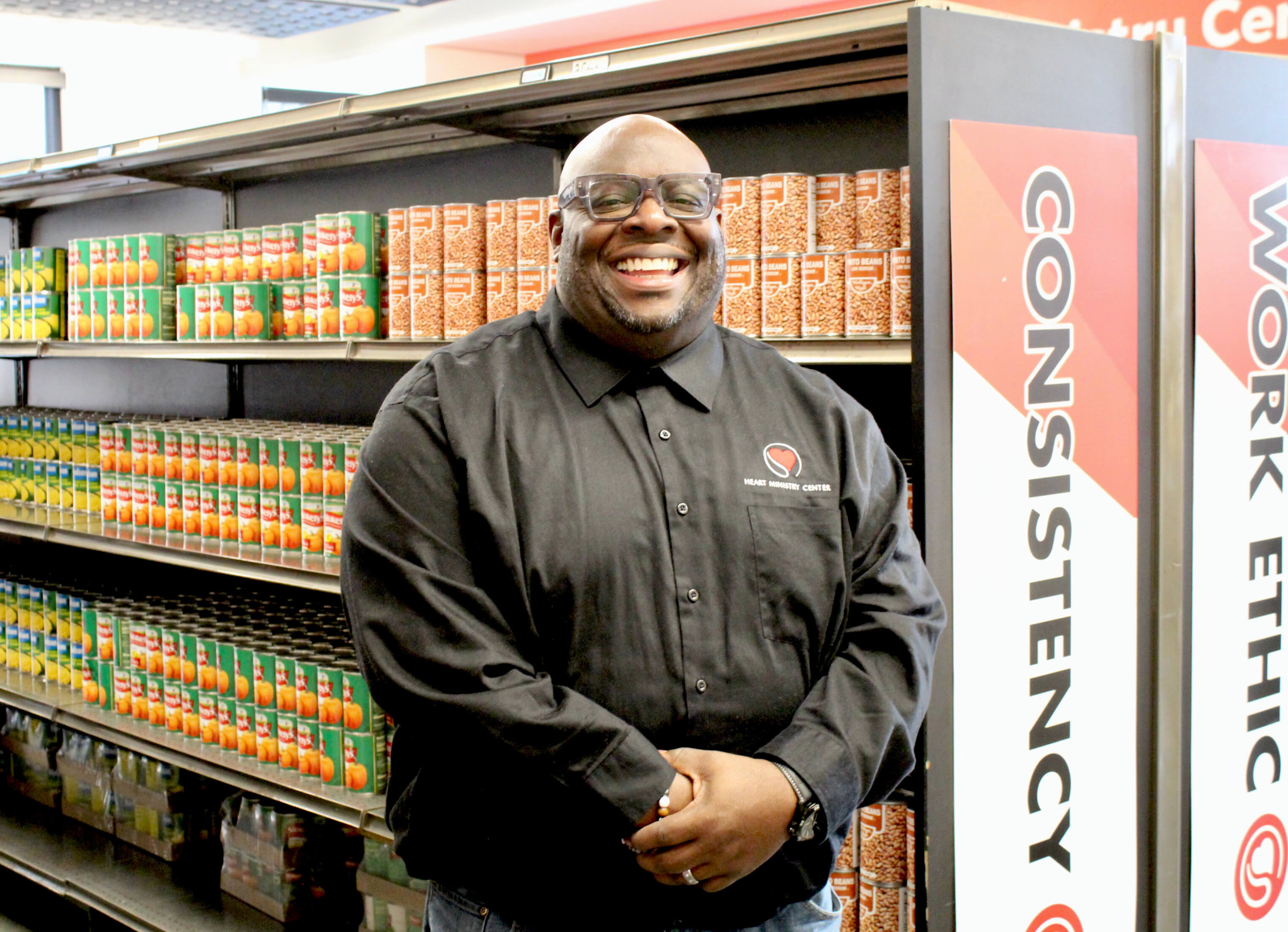 Photo of Damany Rahn in the Choice Food Pantry