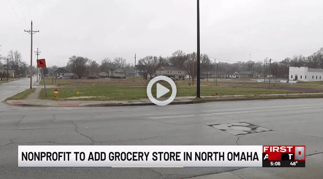 Nonprofit to add grocery store in North Omaha. Photo of an empty lot on 25th and Lake Street.